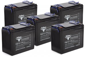 купить комплект тяговых гелевых аккумуляторов rutrike tne 12-170 (12v135a/h c3) в Пскове