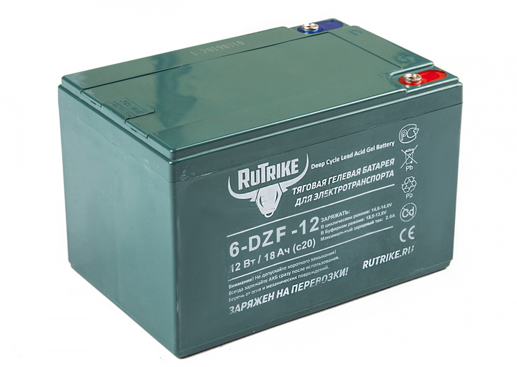 купить тяговый гелевый аккумулятор rutrike 6-dzf-12 (12v12a/h c2) в Пскове