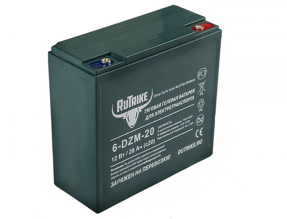 купить тяговый гелевый аккумулятор rutrike 6-dzm-20 (12v20a/h c2) в Пскове