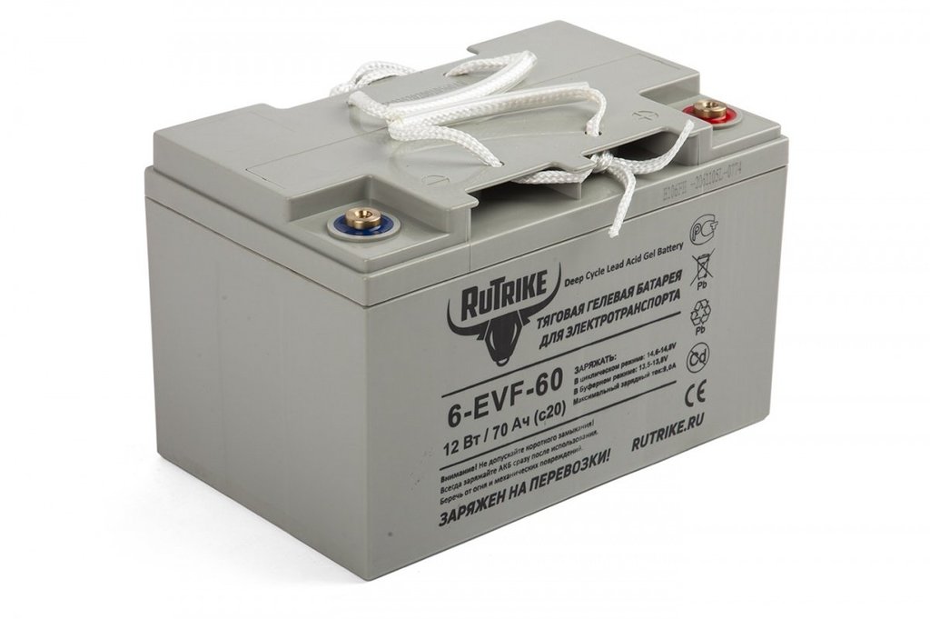купить тяговый гелевый аккумулятор rutrike 6-evf-60 (12v60a/h c3) в Пскове
