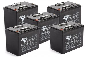 купить комплект тяговых гелевых аккумуляторов rutrike tne 12-85 (12v80a/h c3) в Пскове