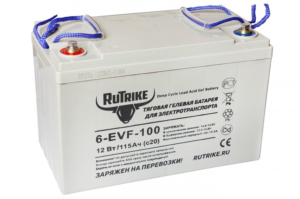 купить тяговый гелевый аккумулятор rutrike 6-evf-100 (12v100a/h c3) в Пскове