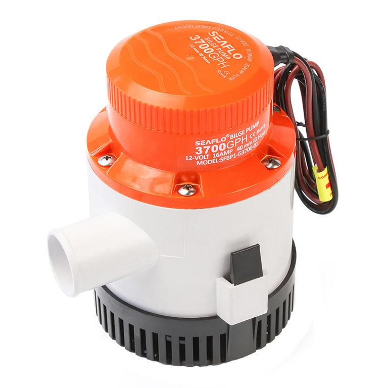 Помпа водооткачивающая SeaFlo трюмная, 12V 3700 галлон/час, патрубок 40 мм купить помпа водооткачивающая seaflo трюмная, 12v 3700 галлон/час, патрубок 40 мм в Пскове