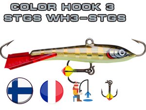 купить балансир rapala jigging rap color hook 3 stgs wh3 в Пскове