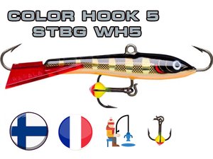 купить балансир rapala jigging rap color hook 5 stbg wh5 в Пскове