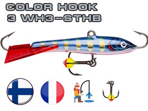 купить балансир rapala jigging rap color hook 3 wh3-sthb в Пскове