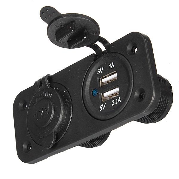 купить гнездо прикуривателя двойное power socket + usb в Пскове